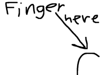 Slow attack on finger