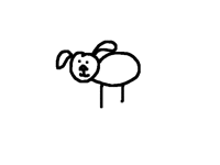 My sad excuse of a drawing of a dog