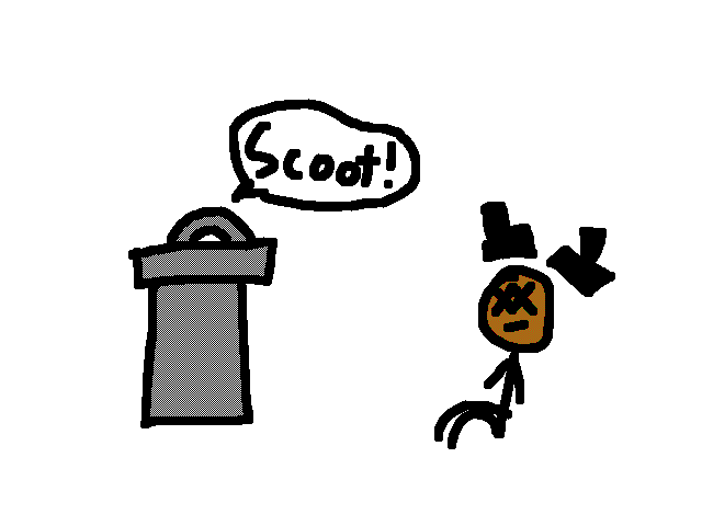 The trash can