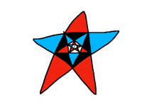 Stare at the dot and look at the outer star