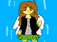 Me in my school clothes flying????