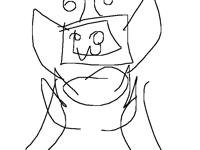 I tried to draw munchies with my eyes closed