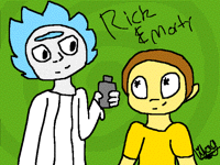 RICK & MORTY DRAWING(I’m so proud I’m cryingXD)