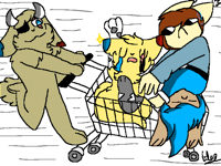 Mad cart riders (original: @Lemonsoda7 )