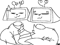 The 2 sleepy children;w;
