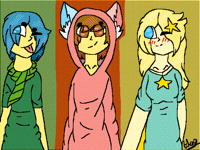 All 3 Munchies species as humans:3