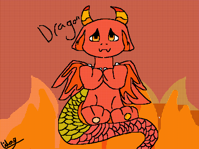 I tried drawing a dragon;w;