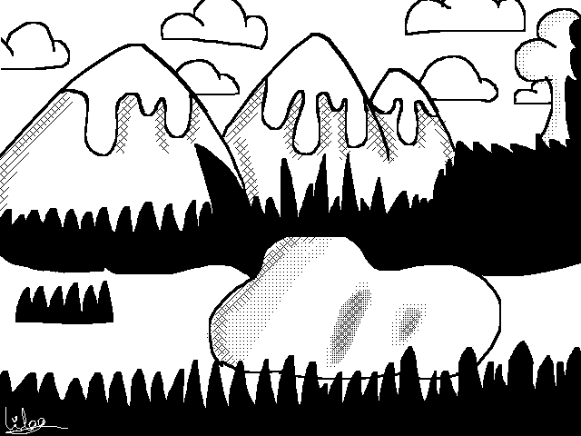 Mountains(Black and white)