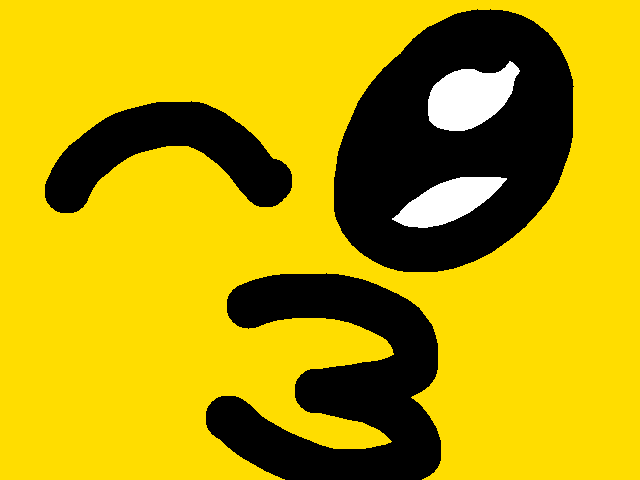 Emoji Art #20 (wink with kissy lips)
