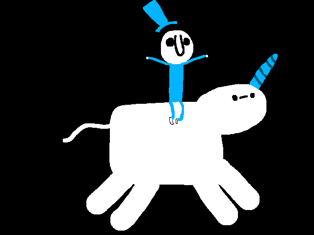 Riding a unicorn in space