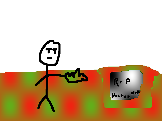 Guy harrasing horror wolfs grave. Cuz y not?
