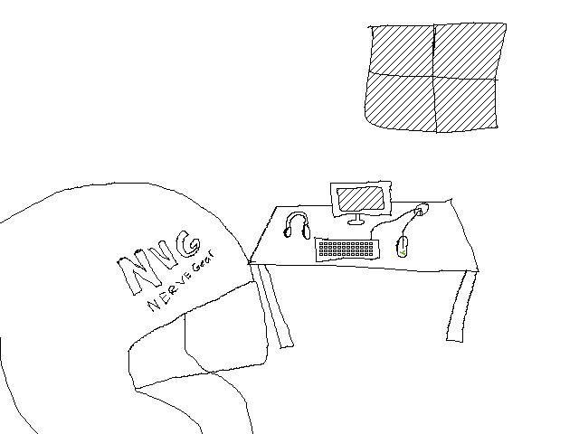 Nervegear in a room sketch