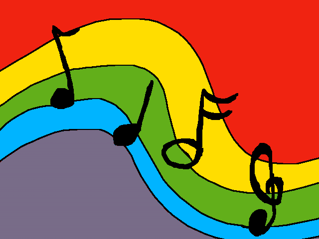 Rainbow Musical notes