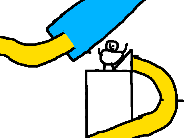 Fat guy goes swimming