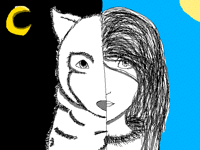 Half wolf | half human
