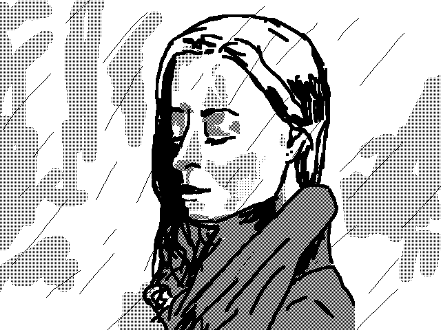 Girl and rain