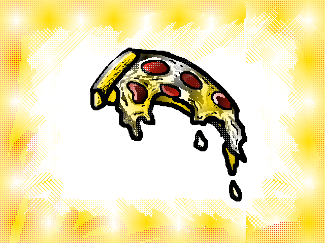 Greasy pizza