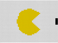 Pacman pixel Art moving