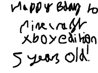 Happy BDay to Minecraft Xbox