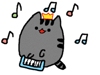 Кот играющий на синтезаторе