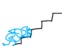 =falls up the stairs=