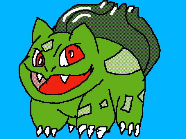 Bulbasaur saying "Hi"