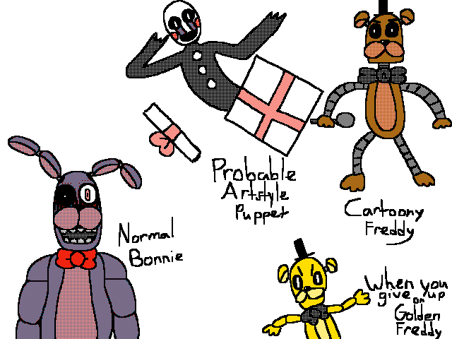 Different FNAF Character Artstyles