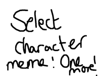 Select character meme