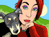 Alice and her dog Smokie