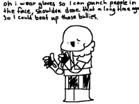 Why the gloves? Zen no-