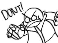 When frisk sees fan art of sans