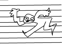 Man falling down the stairs