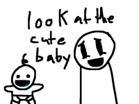 Look at the baby
