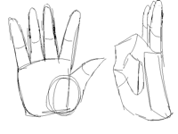 Trying out 5 fingered hands again