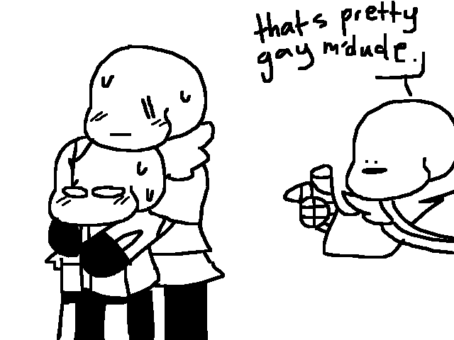 When 2 guys hug to comfort each other