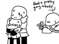 When 2 guys hug to comfort each other
