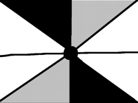 Illusion stare at the center
