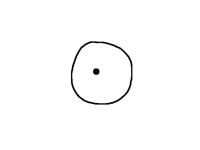 A ball stuck in a circle