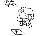 I tried drawing on paper and
