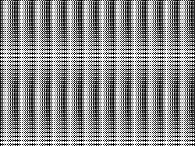 Screen full of B's