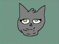 A drawing of a cat