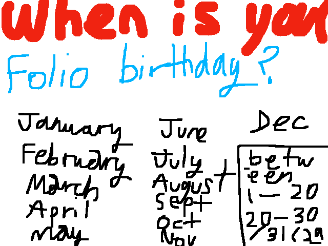 When is your Folio Birthday?