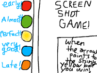 Screenshot game - arrow points to shiny ball