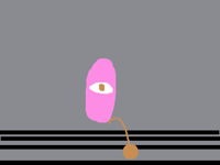 One legged pink spider (idea %100 original)