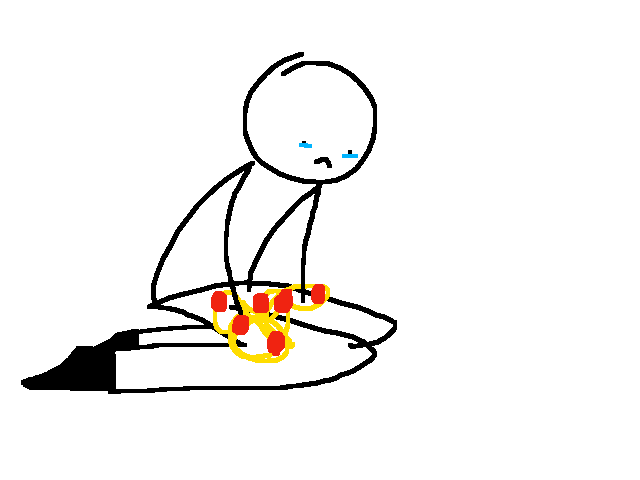 When ur spaghooti falls outta ya pocket