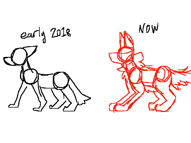 How I draw bases then vs now