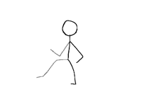 This is my first upright walk cycle XD