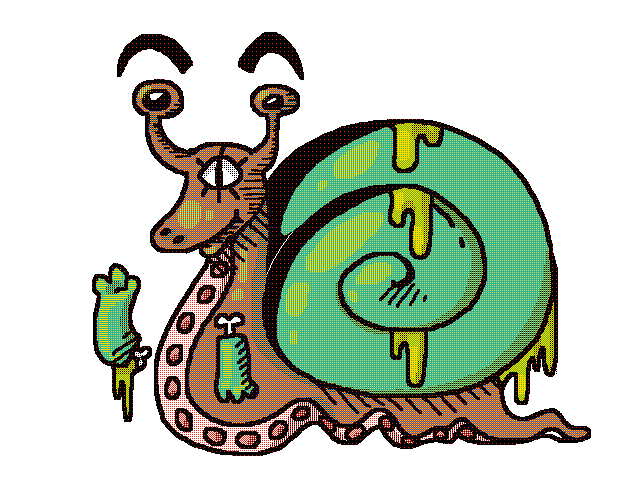Twirly eyebrow alien mollusk