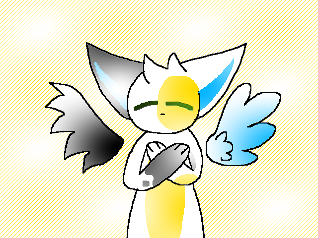 She has  flipping wings