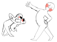 Practicing: poses